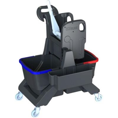 Arcora Reinigungswagen Eco Black 45 2x20 L stabiler Recycling Kunststoffrahmenten und Recycling Pre, Reinigungsutensil, Schwarz Arcora Reinigungswagen Eco Black 45 2x20 L stabiler Recycling Kunststoffrahmenten und Recycling Pre, Reinigungsutensil, Schwarz