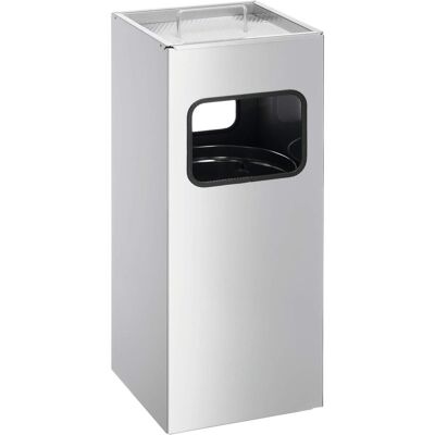 Durable Abfalleimer mit Ascher 17 l, Silber, Abfalleimer, Silber Durable Abfalleimer mit Ascher 17 l, Silber, Abfalleimer, Silber