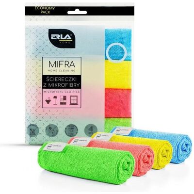 K2 ERLA MIFRA 4 Stück 30x30cm - Mikrofasertücher, Reinigungsutensil, Mehrfarbig, Blau, Grün, Gelb K2 ERLA MIFRA 4 Stück 30x30cm - Mikrofasertücher, Reinigungsutensil, Mehrfarbig, Blau, Grün, Gelb