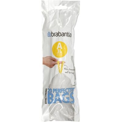Brabantia PerfectFit Grösse A, 3l, Abfallsack, Weiss Brabantia PerfectFit Grösse A, 3l, Abfallsack, Weiss