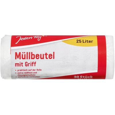 Jeden Tag Müllbeutel 25,0 l transparent, 30 St., Abfallsack, Transparent Jeden Tag Müllbeutel 25,0 l transparent, 30 St., Abfallsack, Transparent