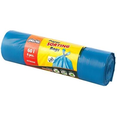 Staples Garbage Bags Plasta Blue 60l 8pcs, Abfallsack, Blau Staples Garbage Bags Plasta Blue 60l 8pcs, Abfallsack, Blau