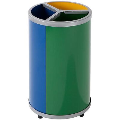 kaiserkraft Wertstoffsammelstation, Abfalleimer, Gelb, Blau, Grün kaiserkraft Wertstoffsammelstation, Abfalleimer, Gelb, Blau, Grün