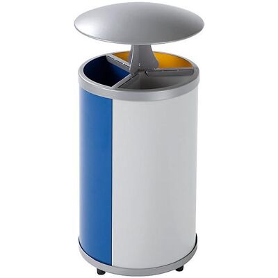 kaiserkraft Wertstoffsammelstation, Abfalleimer, Gelb, Blau, Grau kaiserkraft Wertstoffsammelstation, Abfalleimer, Gelb, Blau, Grau