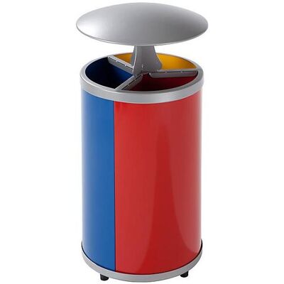 kaiserkraft Wertstoffsammelstation, Abfalleimer, Gelb, Blau, Rot kaiserkraft Wertstoffsammelstation, Abfalleimer, Gelb, Blau, Rot