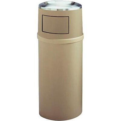 Rubbermaid Abfallbehälter, feuerhemmend, mit Aschereinsatz, Abfalleimer, Beige Rubbermaid Abfallbehälter, feuerhemmend, mit Aschereinsatz, Abfalleimer, Beige
