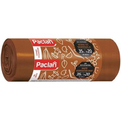 Paclan Bio-Müllbeutel 35L 20 Stück Braun, Abfallsack, Braun Paclan Bio-Müllbeutel 35L 20 Stück Braun, Abfallsack, Braun