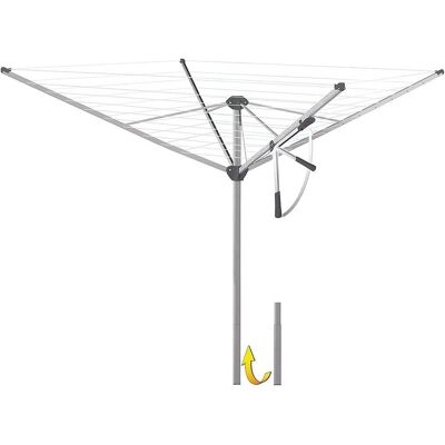 Juwel Wäscheständer / Wäschespinne Novastar 500 Compact leichtes Öffnen dank Leichtspann-Hebel, wi, Wäscheständer, Silber Juwel Wäscheständer / Wäschespinne Novastar 500 Compact leichtes Öffnen dank Leichtspann-Hebel, wi, Wäscheständer, Silber