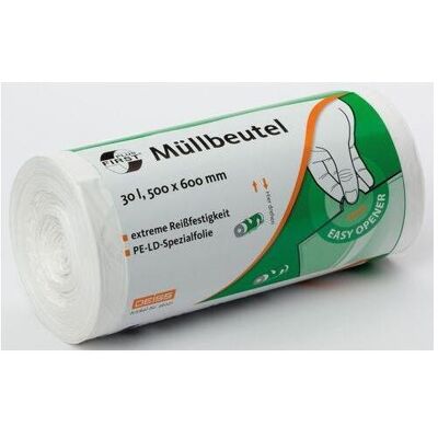 Deiss Müllbeutel First Plus LDPE 30L weiss, Abfallsack, Weiss Deiss Müllbeutel First Plus LDPE 30L weiss, Abfallsack, Weiss