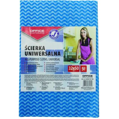 Office Products Universaltuch, viskose, 70%, 40g/mkg, 32x50cm, 5 stück, farben mischen, Reinigungsutensil, Blau Office Products Universaltuch, viskose, 70%, 40g/mkg, 32x50cm, 5 stück, farben mischen, Reinigungsutensil, Blau