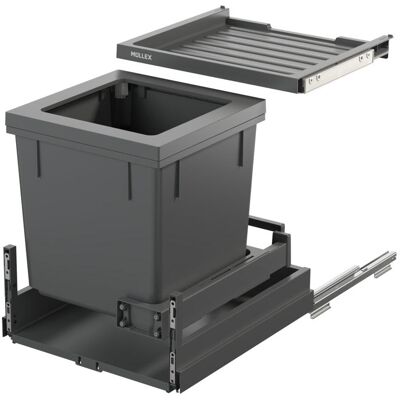 Müllex Abfall-Auszugsystem X-LINE X45 Basic Pro, Abfalleimer, Weiss, Grau Müllex Abfall-Auszugsystem X-LINE X45 Basic Pro, Abfalleimer, Weiss, Grau