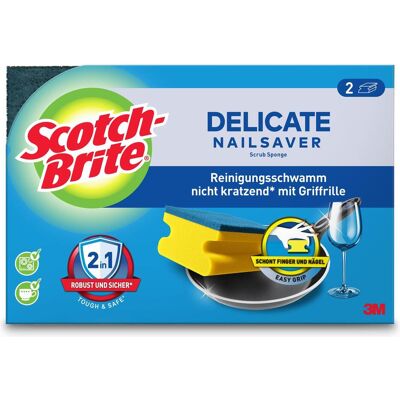 Scotch-Brite Delicate Reinigungsschwamm, Reinigungsutensil, Mehrfarbig Scotch-Brite Delicate Reinigungsschwamm, Reinigungsutensil, Mehrfarbig