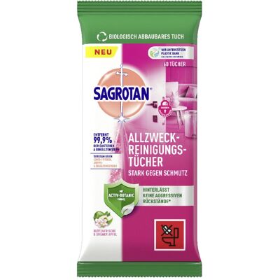 Sagrotan Granatapfel & Limette feuchte Allzwecktücher 60 Tücher, Reinigungsutensil, Weiss Sagrotan Granatapfel & Limette feuchte Allzwecktücher 60 Tücher, Reinigungsutensil, Weiss