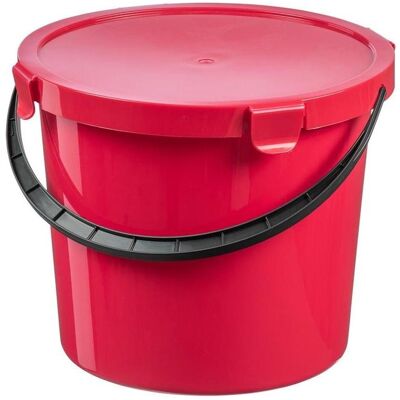 Plast team Pflckeimer mit Deckel, Abfalleimer, Rot Plast team Pflckeimer mit Deckel, Abfalleimer, Rot