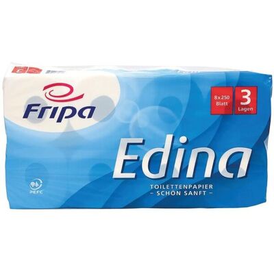 Fripa Edina 3-lagiges Toilettenpapier - Hochweiß Fripa Edina 3-lagiges Toilettenpapier - Hochweiß