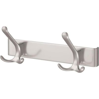 Hermeta, Garderobe + Kleiderstange, Huthakenleiste 0822-0822 2 Haken Ausladung 96 mm Leichtmetall silberfarbig eloxiert Höhe 102 mm Hermeta, Garderobe + Kleiderstange, Huthakenleiste 0822-0822 2 Haken Ausladung 96 mm Leichtmetall silberfarbig eloxiert Höhe 102 mm