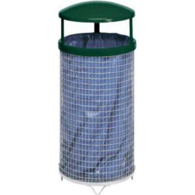 VAR Drahtgitterkorb verz. Vol. ca. 75 l, Abfalleimer, Grün VAR Drahtgitterkorb verz. Vol. ca. 75 l, Abfalleimer, Grün