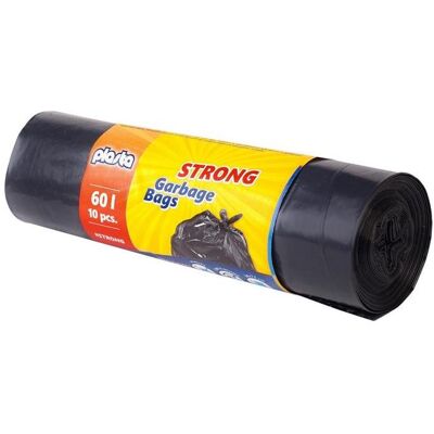 Garbage Bags Plasta Strong 60l 10pcs, Abfallsack, Schwarz Garbage Bags Plasta Strong 60l 10pcs, Abfallsack, Schwarz