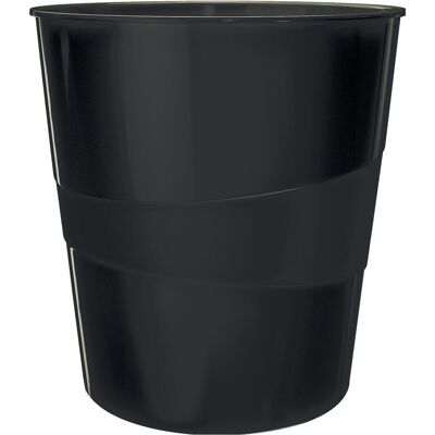 Leitz WOW - Papierkörbe - 15 Liter, Abfalleimer, Schwarz Leitz WOW - Papierkörbe - 15 Liter, Abfalleimer, Schwarz