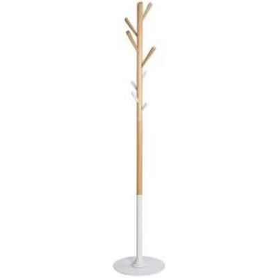 Alba, Garderobe + Kleiderstange, Garderobenständer PMTREE BC 8 Haken Weiss Alba, Garderobe + Kleiderstange, Garderobenständer PMTREE BC 8 Haken Weiss