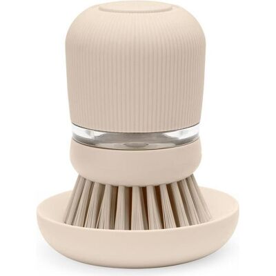 Brabantia Abwaschbürste mit Seifenspender SinkSide, Reinigungsutensil, Beige Brabantia Abwaschbürste mit Seifenspender SinkSide, Reinigungsutensil, Beige
