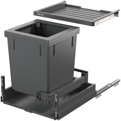 Müllex Abfall-Auszugsystem X-LINE X50 Basic Pro, Abfalleimer, Weiss, Grau Müllex Abfall-Auszugsystem X-LINE X50 Basic Pro, Abfalleimer, Weiss, Grau