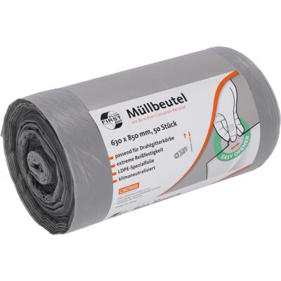 Deiss Müllbeutel PCR First Plus 80l grau, Abfallsack, Grau Deiss Müllbeutel PCR First Plus 80l grau, Abfallsack, Grau