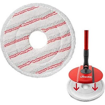 Vileda Ersatztuch Spin & Clean, Reinigungsutensil, Weiss, Rot Vileda Ersatztuch Spin & Clean, Reinigungsutensil, Weiss, Rot