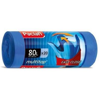 Paclan BIN BANGS MULTITOP80L 20PCS134420, Abfallsack, Blau Paclan BIN BANGS MULTITOP80L 20PCS134420, Abfallsack, Blau