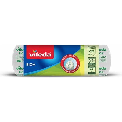 Vileda Müllsäcke Ecobag 163223 Biologisch abbaubar 20 L (15 Stück), Abfallsack Vileda Müllsäcke Ecobag 163223 Biologisch abbaubar 20 L (15 Stück), Abfallsack