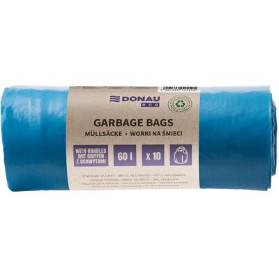 Donau Mllscke ECO, mit Henkel Knotties, 60l, 10 Stck, blau, Abfallsack, Blau Donau Mllscke ECO, mit Henkel Knotties, 60l, 10 Stck, blau, Abfallsack, Blau