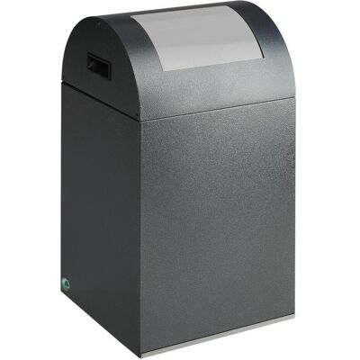 VAR Abfalleimer - 43L, Silber, Automatikdeckel, Langlebig VAR Abfalleimer - 43L, Silber, Automatikdeckel, Langlebig