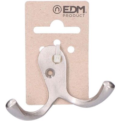 EDM, Kleiderbügel, Doppelter Messingaufhänger Nickel matt 7,5 x 5cm (6x) EDM, Kleiderbügel, Doppelter Messingaufhänger Nickel matt 7,5 x 5cm (6x)