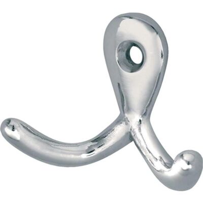 Hermeta, Kleiderhaken + Wandgarderobe, Handtuchhaken 0560 2 Haken Höhe 37 mm Aluminium vernickelt Ausladung 28,5 mm Hermeta, Kleiderhaken + Wandgarderobe, Handtuchhaken 0560 2 Haken Höhe 37 mm Aluminium vernickelt Ausladung 28,5 mm