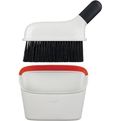 OXO Good Grips Kehrgarnitur, Reinigungsutensil, Grau, Orange, Weiss OXO Good Grips Kehrgarnitur, Reinigungsutensil, Grau, Orange, Weiss