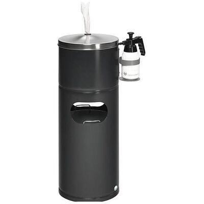 VAR Reinigungsstation, Abfalleimer, Grau, Schwarz VAR Reinigungsstation, Abfalleimer, Grau, Schwarz