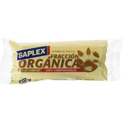 Saplex - Fraktion Bio - Müllsäcke - 15 Säcke, Abfallsack Saplex - Fraktion Bio - Müllsäcke - 15 Säcke, Abfallsack