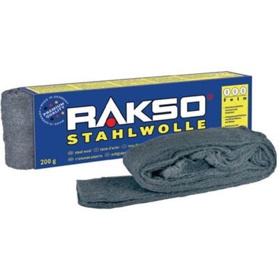 Rakso Stahlwolle Nr. 3 à 200g, Reinigungsutensil, Silber, Grau Rakso Stahlwolle Nr. 3 à 200g, Reinigungsutensil, Silber, Grau