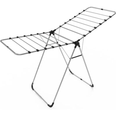 Hanah Home Looma Drying Rack, Wäscheständer, Schwarz, Silber Hanah Home Looma Drying Rack, Wäscheständer, Schwarz, Silber