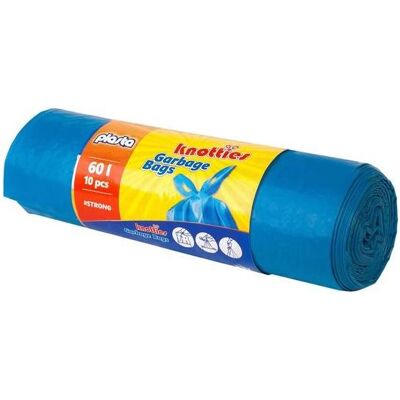 Staples Garbage Bags Plasta Knoties 60l 10pcs, Abfallsack, Blau Staples Garbage Bags Plasta Knoties 60l 10pcs, Abfallsack, Blau