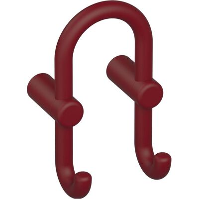 Hewi, Kleiderhaken + Wandgarderobe, Mantelhaken 801.90B040 Höhe 165 mm, Polyamid rubinrot matt Hewi, Kleiderhaken + Wandgarderobe, Mantelhaken 801.90B040 Höhe 165 mm, Polyamid rubinrot matt
