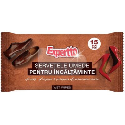 Dr Reiner Expertto Drėgnos Servetėlės Batams 15vnt, Reinigungsutensil, Weiss Dr Reiner Expertto Drėgnos Servetėlės Batams 15vnt, Reinigungsutensil, Weiss