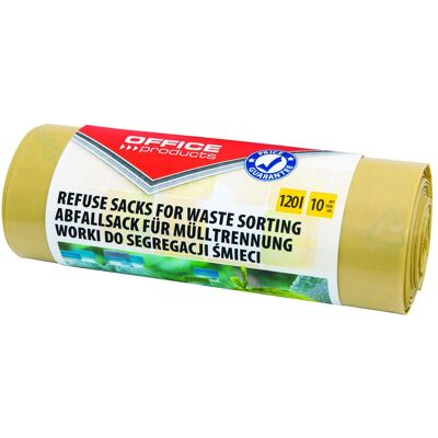 Office Products Diverse müllbeutel, für kunststoff, stark (ldpe), 120l, 10 stück, gelb, Abfallsack, Gelb Office Products Diverse müllbeutel, für kunststoff, stark (ldpe), 120l, 10 stück, gelb, Abfallsack, Gelb
