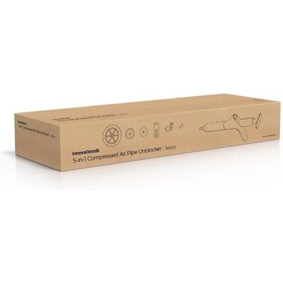 InnovaGoods Hochdruck-Druckluftpömpel mit Zubehör und 5-in-1-Manometer Jetpro, Reinigungsutensil, Schwarz InnovaGoods Hochdruck-Druckluftpömpel mit Zubehör und 5-in-1-Manometer Jetpro, Reinigungsutensil, Schwarz