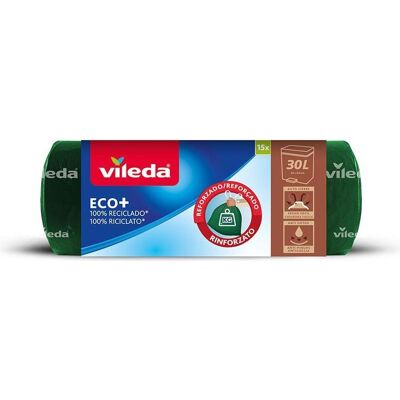 Vileda Bolsa De Basura Reforzada 30l 100% Reciclada Ecobag Bin Liner Reinforced, Abfallsack Vileda Bolsa De Basura Reforzada 30l 100% Reciclada Ecobag Bin Liner Reinforced, Abfallsack