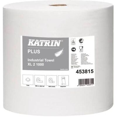 Katrin Wischtuch Rolle 2-lagig 2RL weiss, Haushaltspapier, Weiss Katrin Wischtuch Rolle 2-lagig 2RL weiss, Haushaltspapier, Weiss