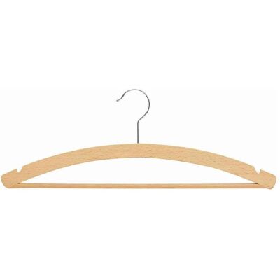 Weber Kleiderbügel, Holzbügel, 42 cm, mit Steg und Rockkerben, 3 Stück (3x) Weber Kleiderbügel, Holzbügel, 42 cm, mit Steg und Rockkerben, 3 Stück (3x)