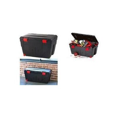 EDA, Aufbewahrungsbox, Aufbewahrungsbox TRAFIC, 200 Liter, schwarz / rot aus recyceltem Material, zu 100 % recycelbar, rob (200 l) EDA, Aufbewahrungsbox, Aufbewahrungsbox TRAFIC, 200 Liter, schwarz / rot aus recyceltem Material, zu 100 % recycelbar, rob (200 l)