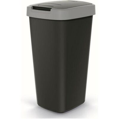 Prosperplast COMPACTA Q Abfallbehälter - glattgrau 25l, Abfalleimer, Grau, Schwarz Prosperplast COMPACTA Q Abfallbehälter - glattgrau 25l, Abfalleimer, Grau, Schwarz