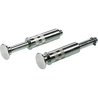 Hettich, Kleiderbügel, Kleiderbügelhalter ausziehbar, Messing vernickelt (1x) Hettich, Kleiderbügel, Kleiderbügelhalter ausziehbar, Messing vernickelt (1x)